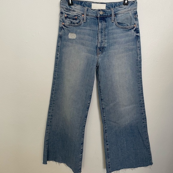 MOTHER Denim - MOTHER Superior Tomcat Roller Chew Mid-Rise Wide-Leg Jeans